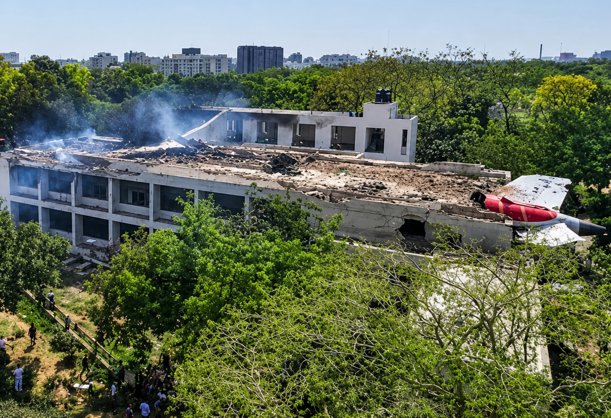 Air India crash rooftop