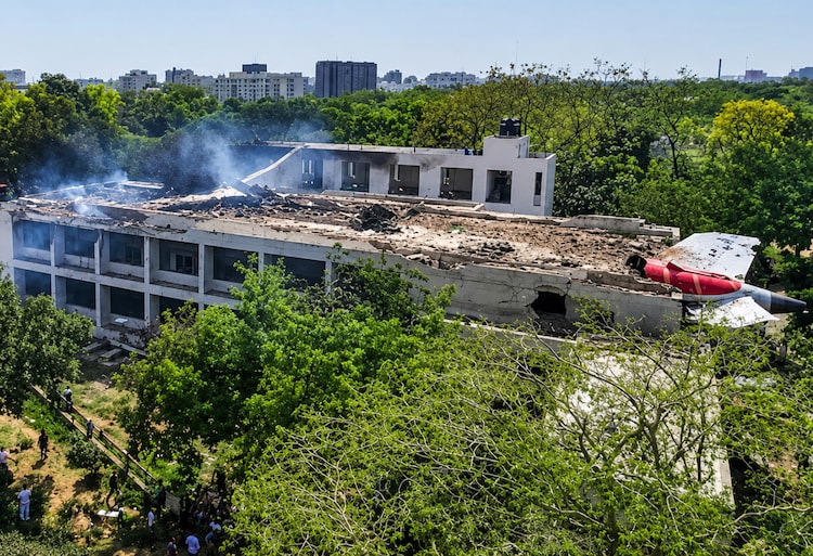 Air India crash rooftop