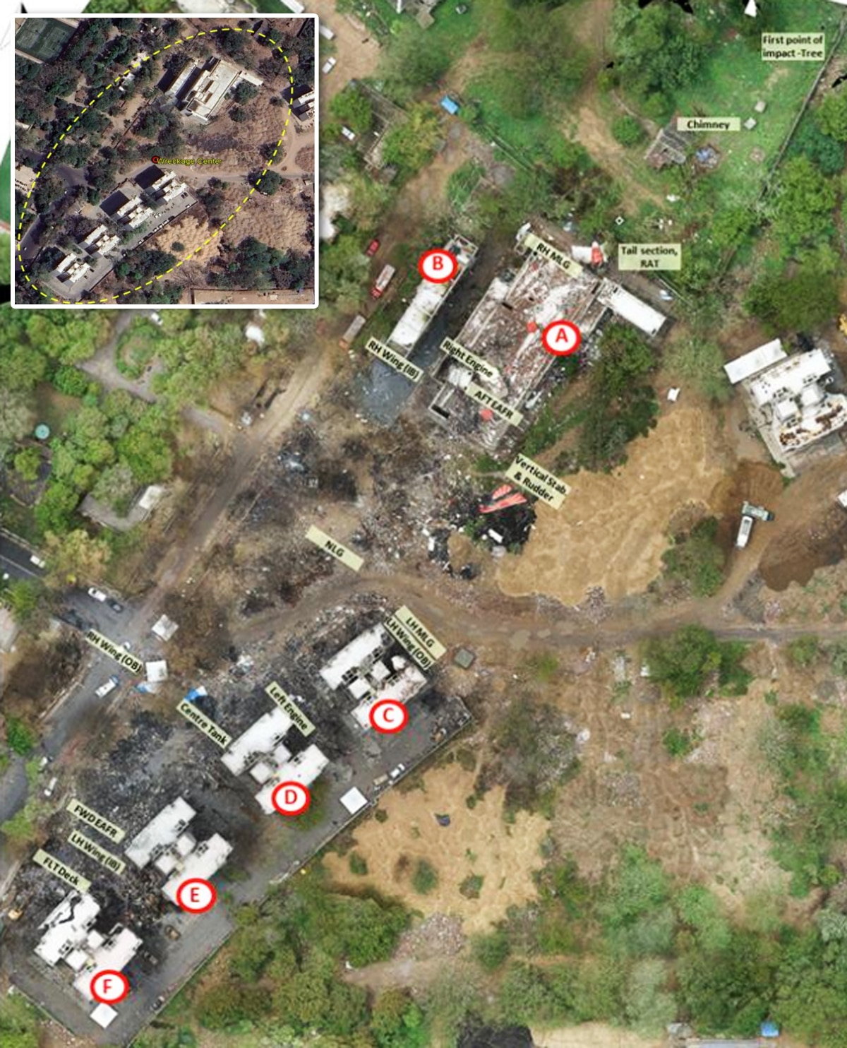 Air India 171 Ahemdabad crash site