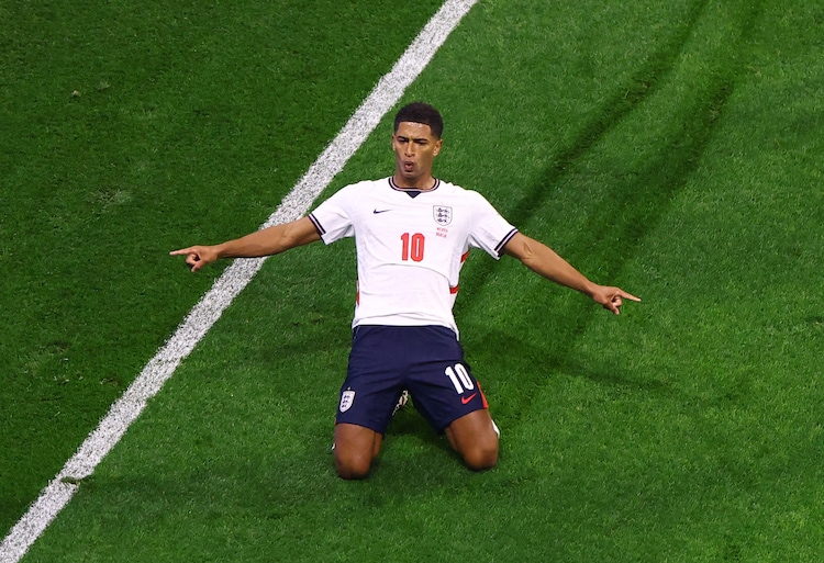 Jude Bellingham scored a brace in under 2 minutes in the first half. (Image: Reuters)