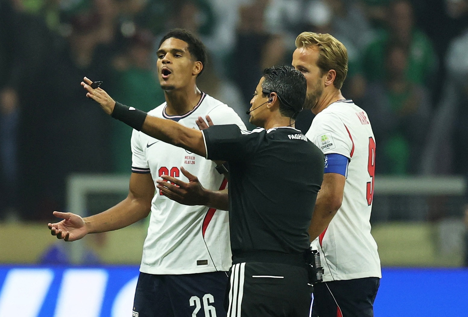 Quansah was sent off vs Mexico after a VAR review. (Photo: Reuters)