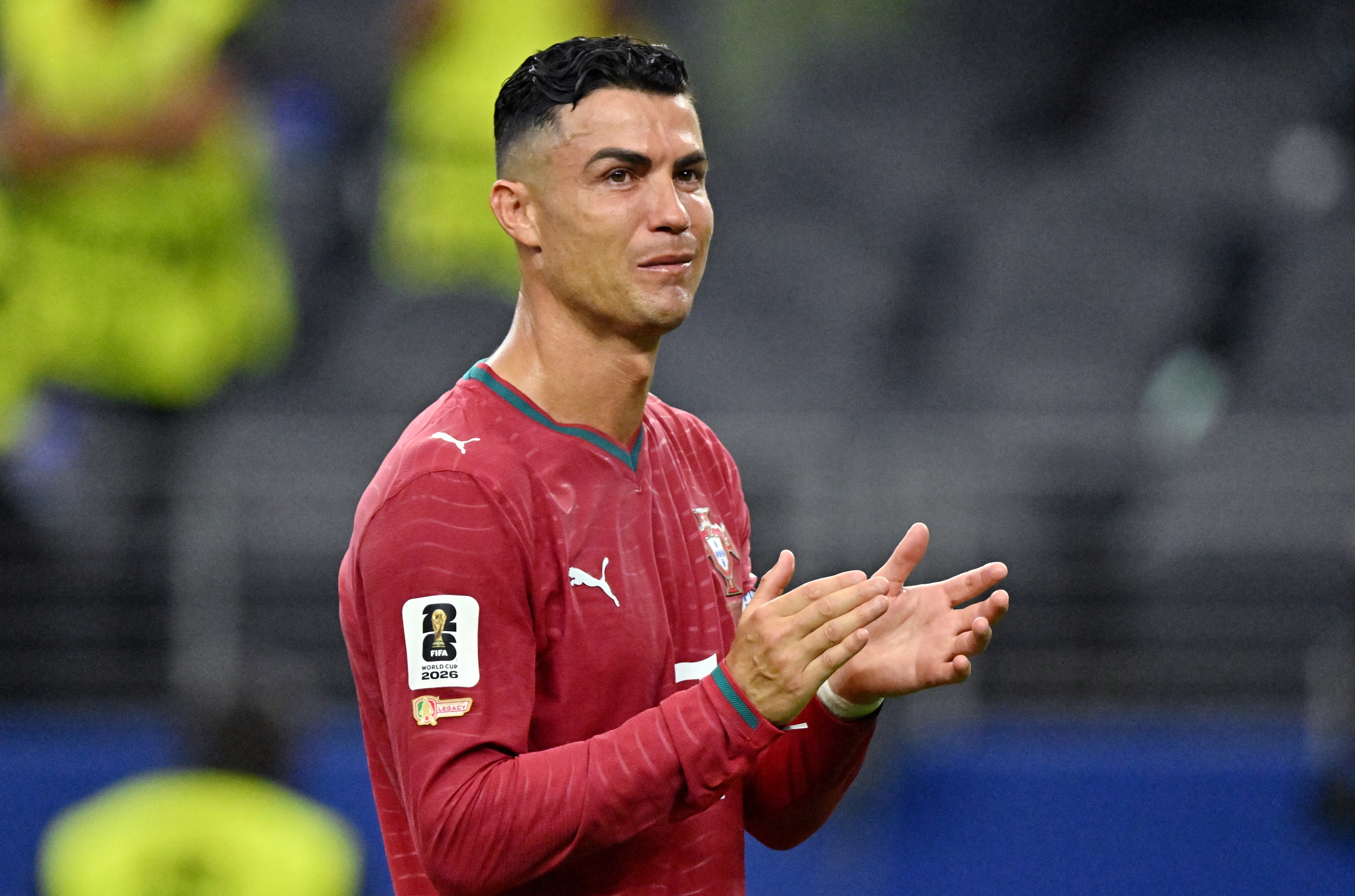 Cristiano Ronaldo in tears after Portugal's elimination in the World Cup. Image: Reuters
