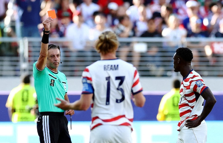 Balogun was shown red against Bosnia and Herzegovina, but the ban was overturned. (Photo: Reuters)