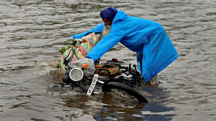 The monsoon trough, visible as a dense band of cloud, decides where India's heaviest rain falls. (Photo: PTI)