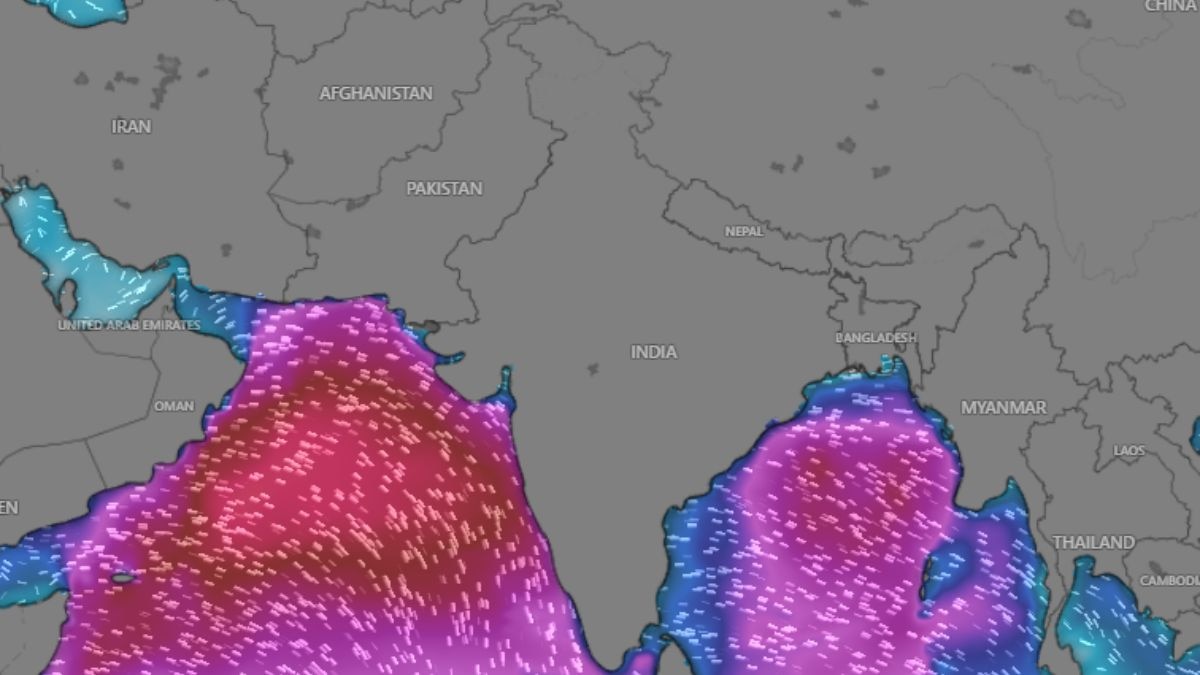 The Bay of Bengal usually feeds the Northeast with rain bearing low pressure systems, but June 2026 saw none form. A strengthening El Nino also contributed to the rainfall deficit. (Photo: Windy)