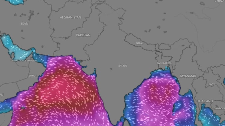 The Bay of Bengal usually feeds the Northeast with rain bearing low pressure systems, but June 2026 saw none form. A strengthening El Nino also contributed to the rainfall deficit. (Photo: Windy)
