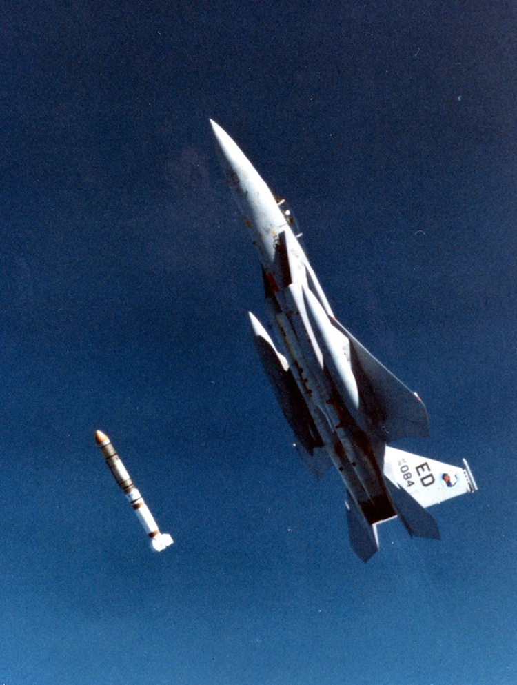 The very first successful ASAT test was carried out by the US in 1985. (Image: US Air Force via Wikimedia Commons)
