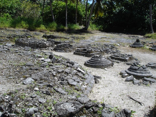 The Buddhist ruins at Kaashidhoo include the remains of an ancient monastery and stupas built from coral stone. (Wiki)