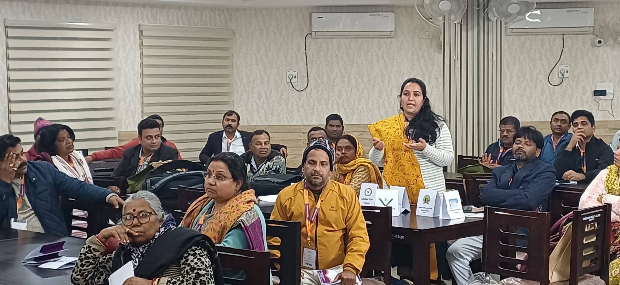 A community meeting focused on creating better opportunities for children in Jharkhand.