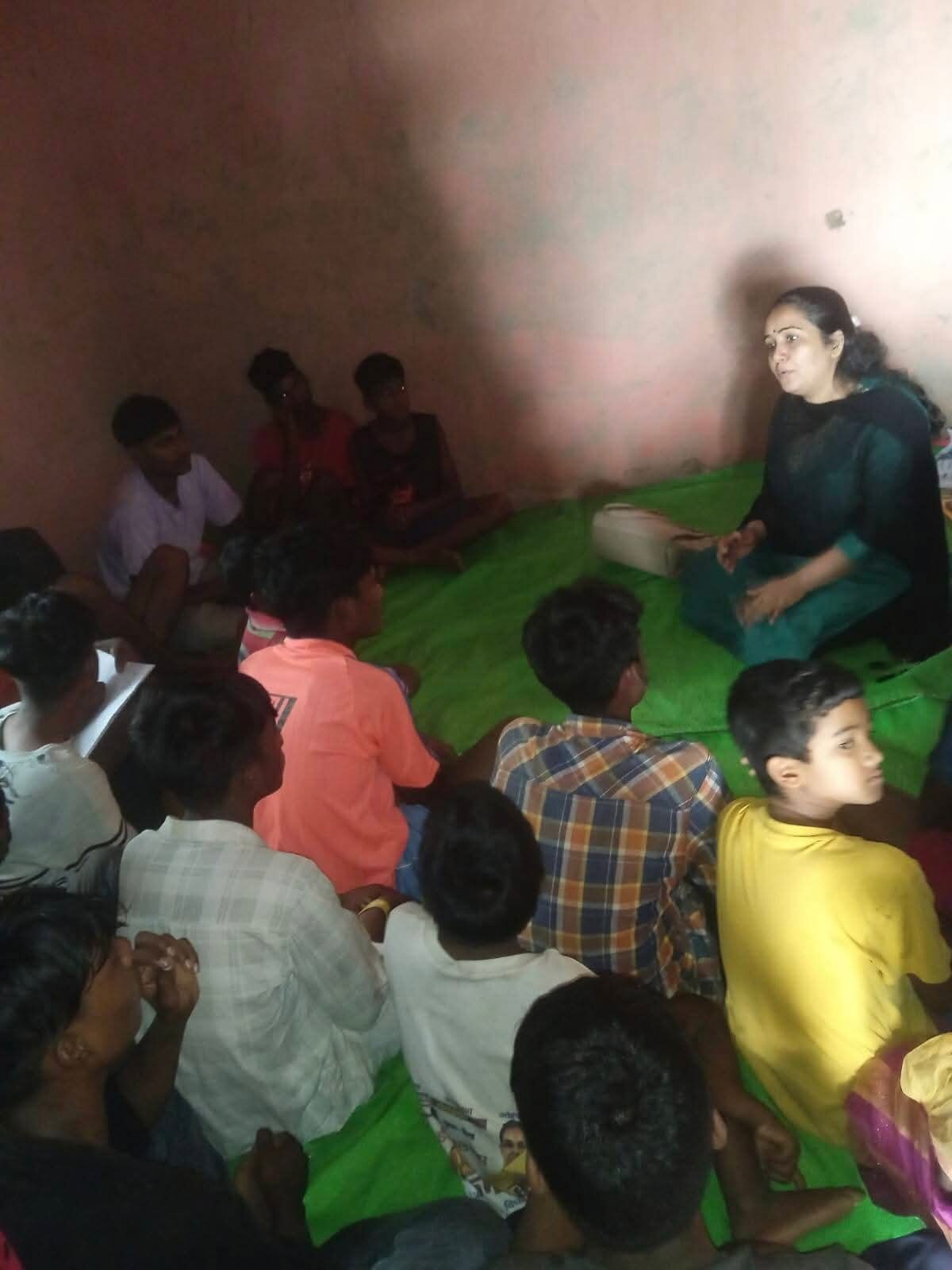 A learning session brings children together in a tribal village in Jharkhand
