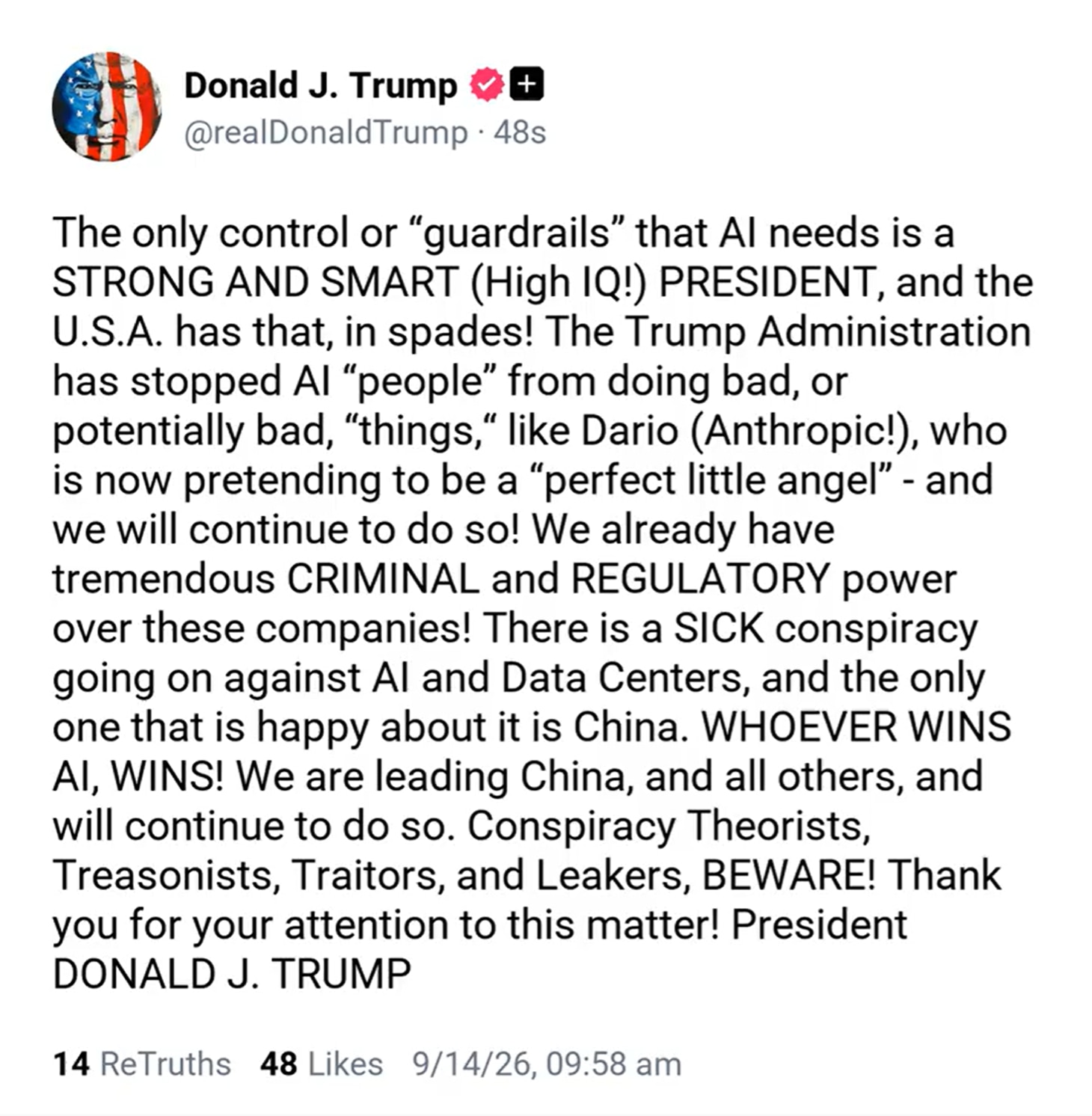Trump truth social