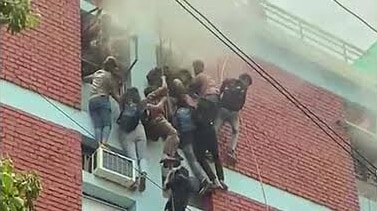 Fire at a coaching institute at Mukherjee Nagar