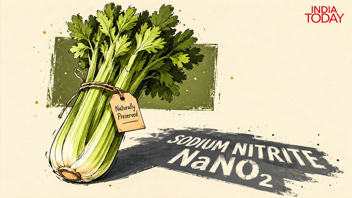 A humble stick of celery, tagged