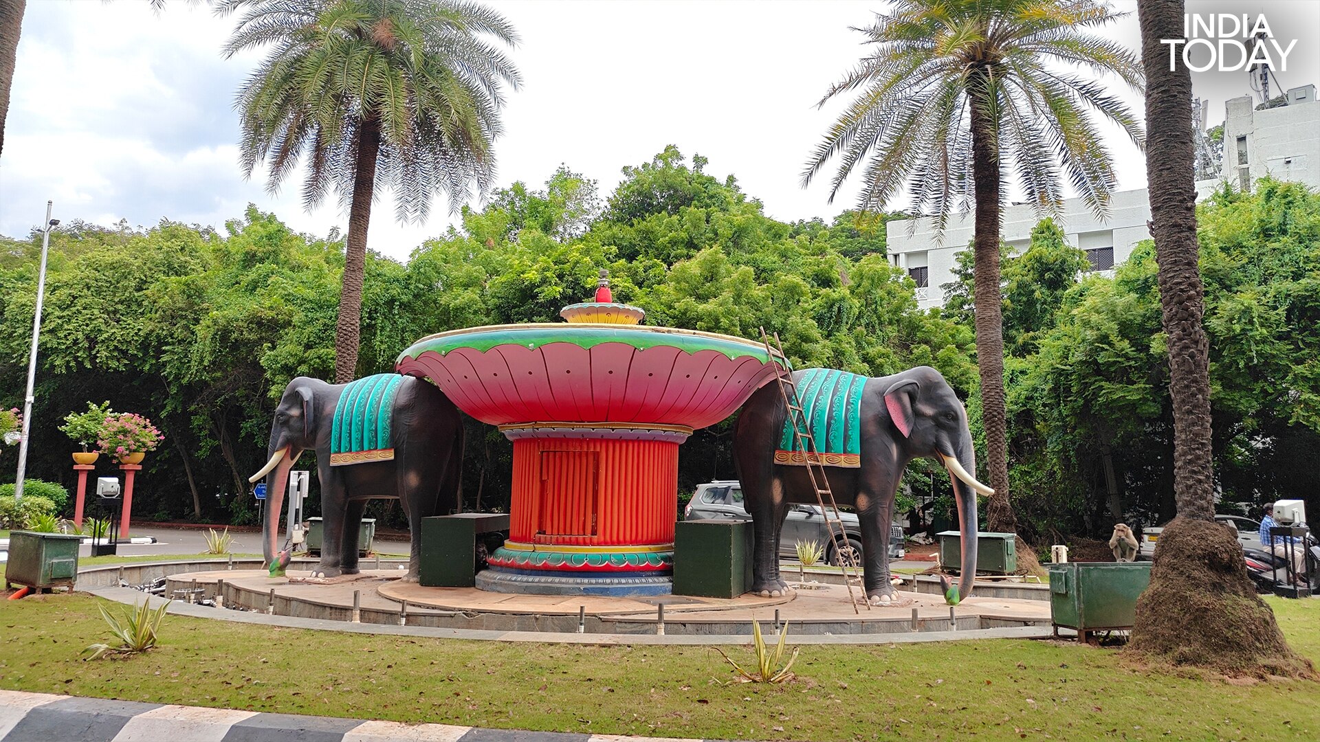 The Gajendra Circle at IIT Madras. A musical fountain was recently built there. It is a flash of colour and old-world calm on a campus quietly building the next century. (Photo: Radifah Kabir/India Today)