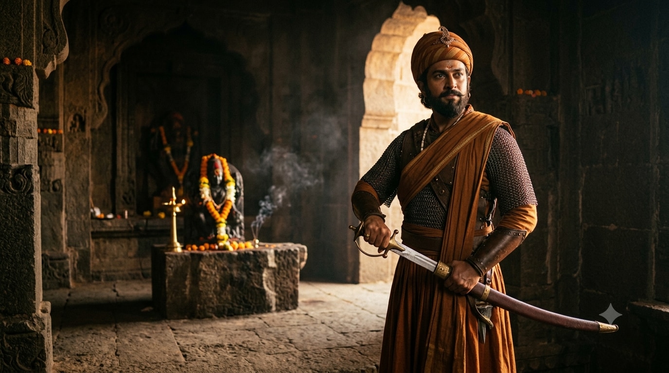 Indian warrior kings, goddess weapons India, Bhavani Talwar, Shivaji Maharaj sword, Rani Lakshmibai Durga, Kumara Kampana sword, Annamaraja Danteshvari, goddess-given swords, Indian history warriors, Hindu goddess traditions  