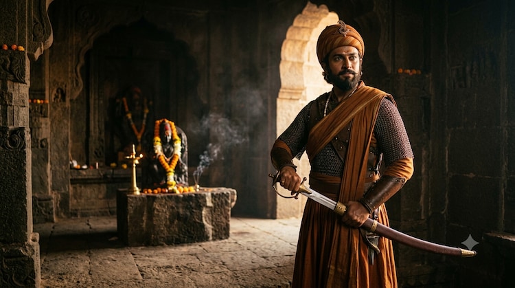 Indian warrior kings, goddess weapons India, Bhavani Talwar, Shivaji Maharaj sword, Rani Lakshmibai Durga, Kumara Kampana sword, Annamaraja Danteshvari, goddess-given swords, Indian history warriors, Hindu goddess traditions