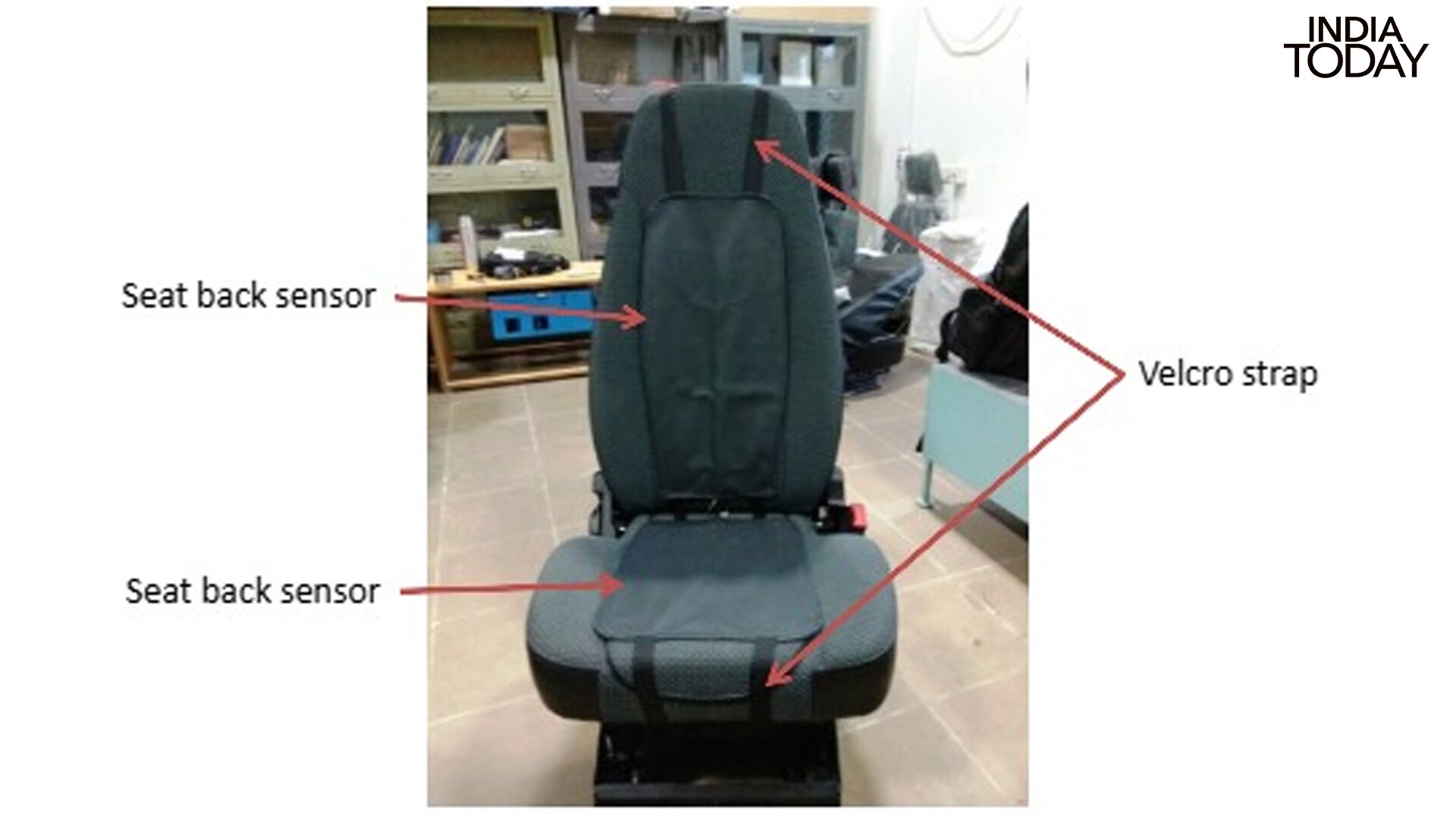 The IntelliSeat, built at IIT Madras, reads a driver's fatigue through sensors hidden in the seat back and base, no wires, no electrodes. (Photo: Radifah Kabir/India Today)