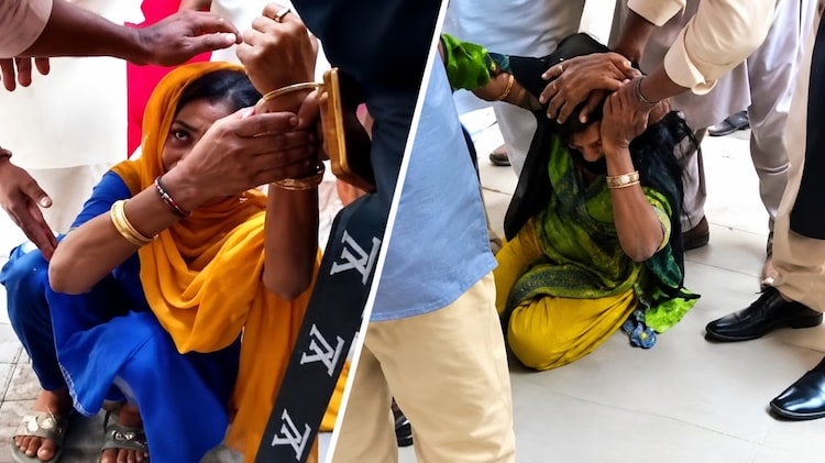 A video of the two girls sobbing and pleading to return to their parents went viral on social media. (Image: Social Media)