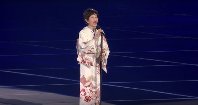 Kaiko Toda has delivered a rendition of the Japanese national anthem. (ScreenGrab: SonyLiv) Kaiko Toda has delivered a rendition of the Japanese national anthem. (ScreenGrab: SonyLiv)