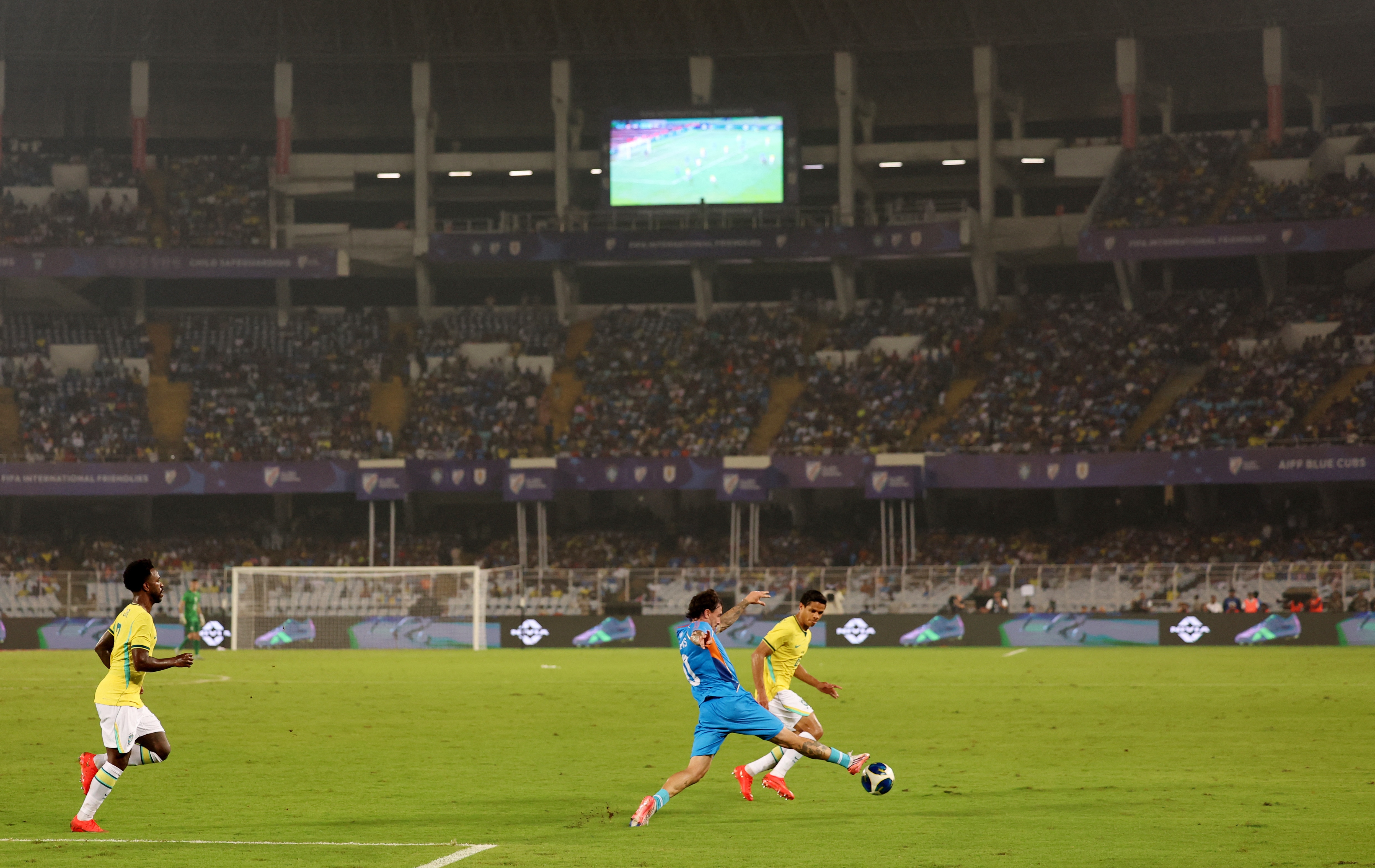 Over 51,000 were in attendance for the India vs Brazil friendly in Kolkata. (Image: Reuters)