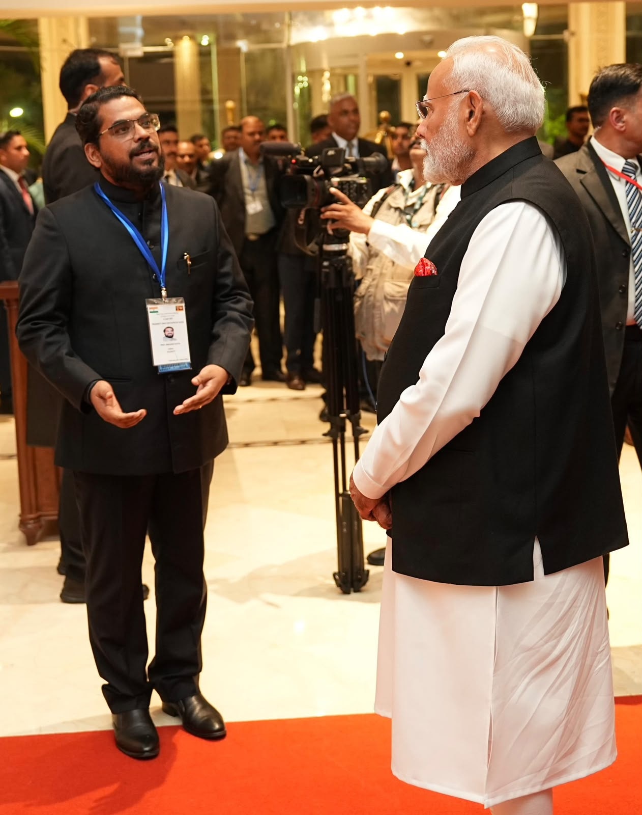Prof Dutta with PM Modi during the National Teachers Award 2026