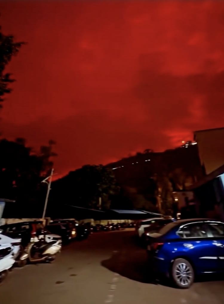 blood red