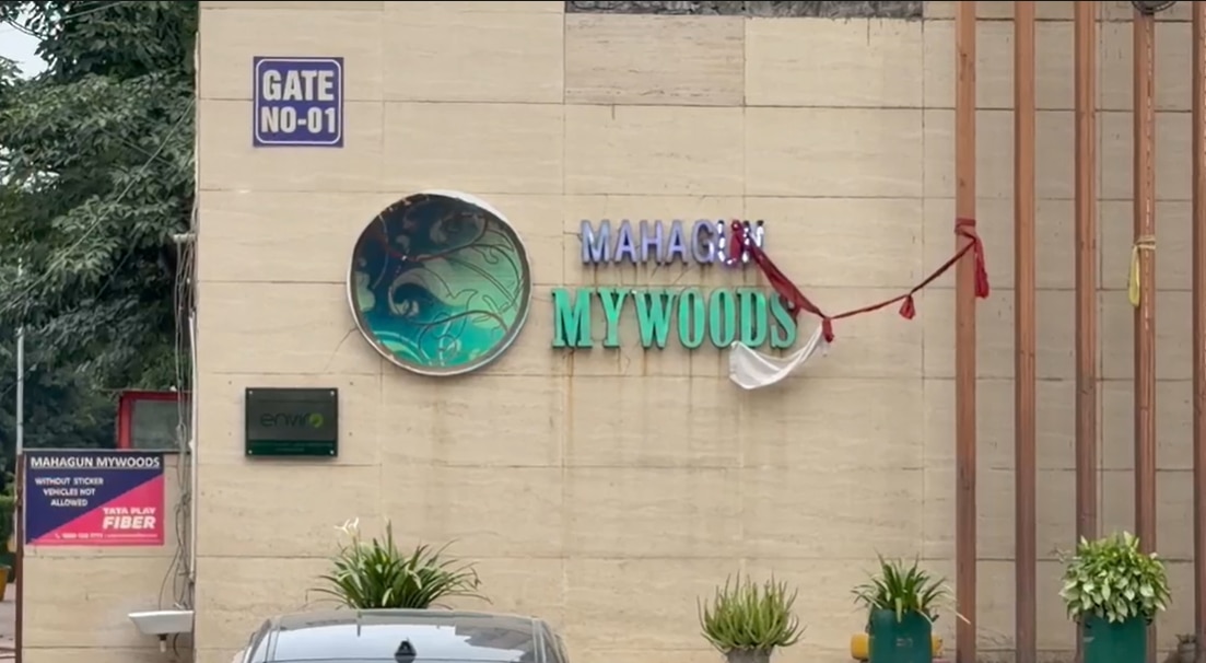 Mahagun Mywoods Society in Greater Noida West, where a father and his 11-year-old son died after falling from the 23rd floor
