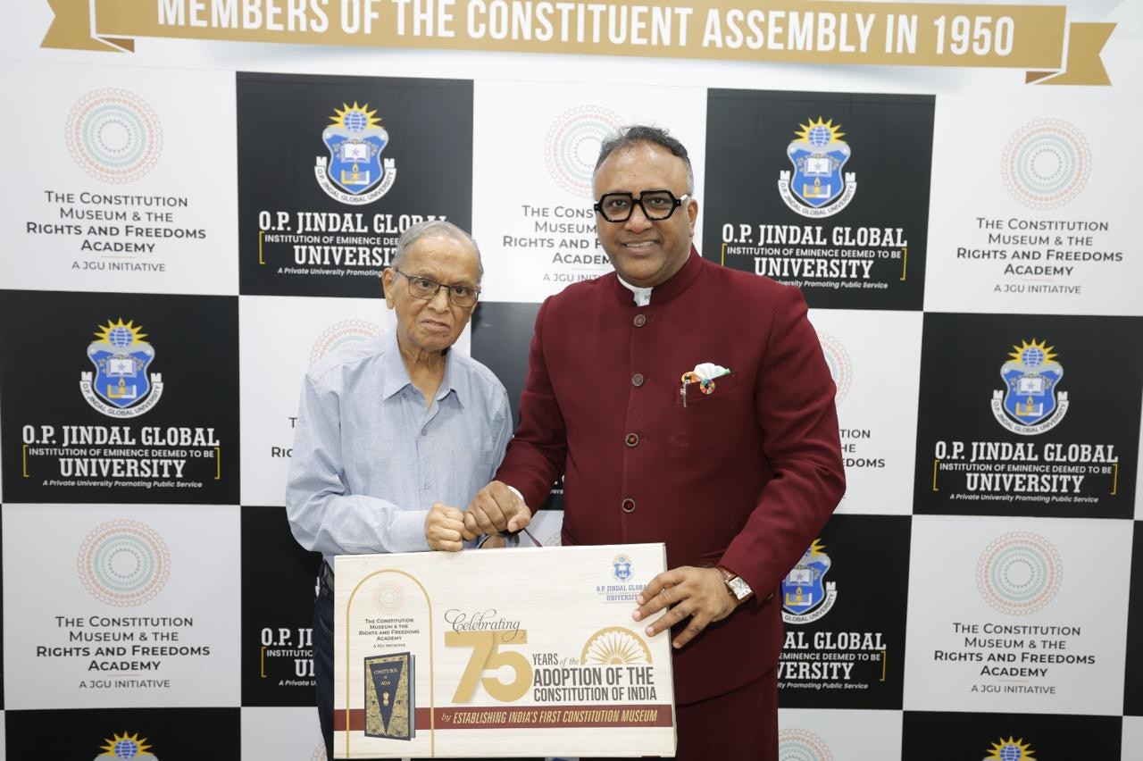 N.R. Narayana Murthy at the 17th University Day and anniversary of O.P. Jindal Global University (JGU)