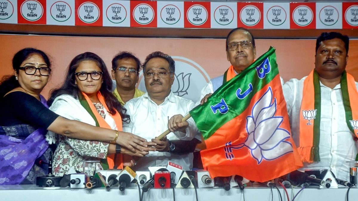 Former TMC MPs Sushmita Dev, Sukhendu Sekhar Roy, and Prakash Chik Baraik joined theBJP in Kolkata on July 9. (Image: File)