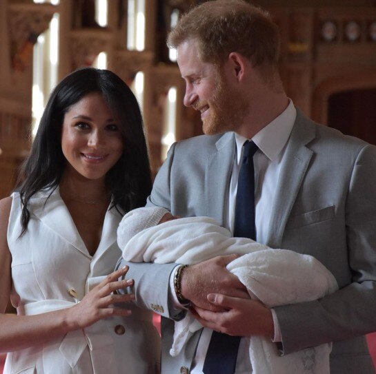 New mom Meghan Markle and Prince Harry look adorable with ...