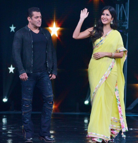 Wallpaper Katrina Kaif In Lime Yellow Saree At Bharat Promotions Will Make For Android Free