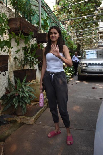 Ananya Panday in spaghetti top and pyjamas mixes comfort dressing with