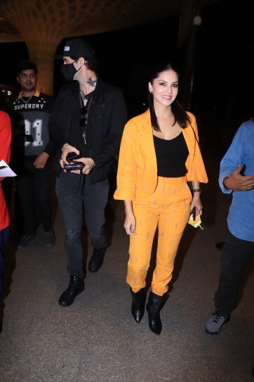 Sunny Leone In Co Ord Yellow Suit And Boots Adds A Hint Of Street Style To Her Chic Outfit See Pics Indiatoday sunny leone in co ord yellow suit and