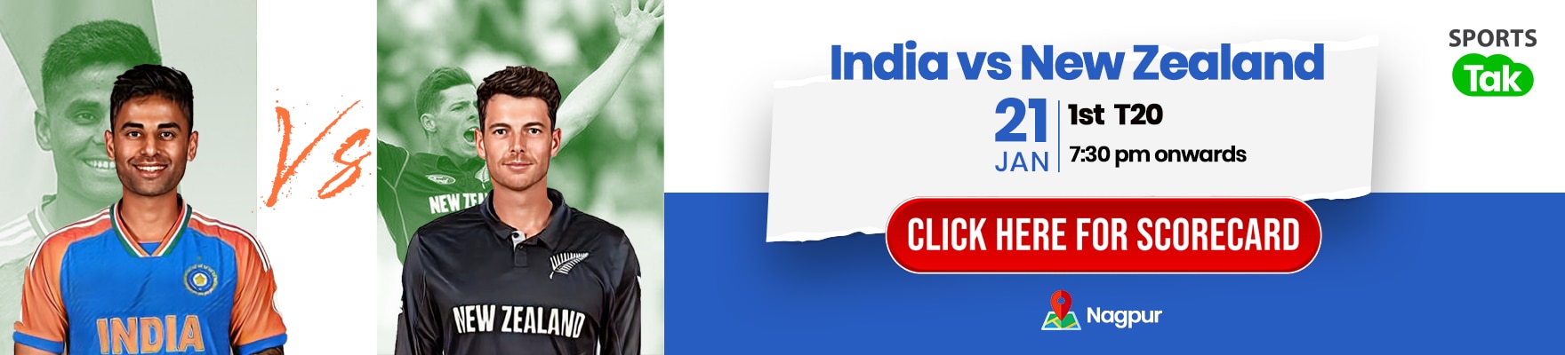 India vs New Zealand 1st T20I