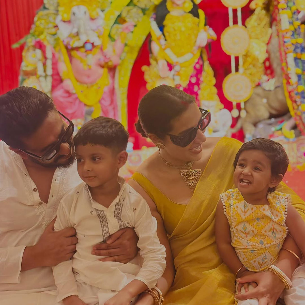 Subhashree ganguly Raj chakraborty durga puja