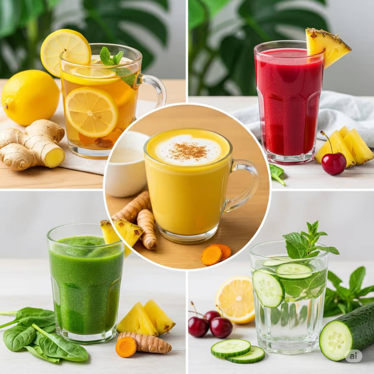 প্রাকৃতিক রান্নাঘরের উপাদান দিয়ে তৈরি এই পাঁচটি পানীয় কোলাজেন উৎপাদন বৃদ্ধিতে সাহায্য করতে পারে, যার ফলে ত্বক উজ্জ্বল এবং স্বাস্থ্যকর হয়।