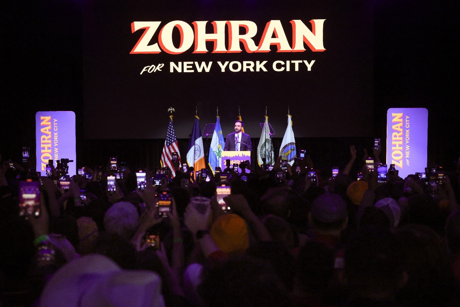 জয়ের পর জোহরান মামদানি জয়ের পর জোহরান মামদানি