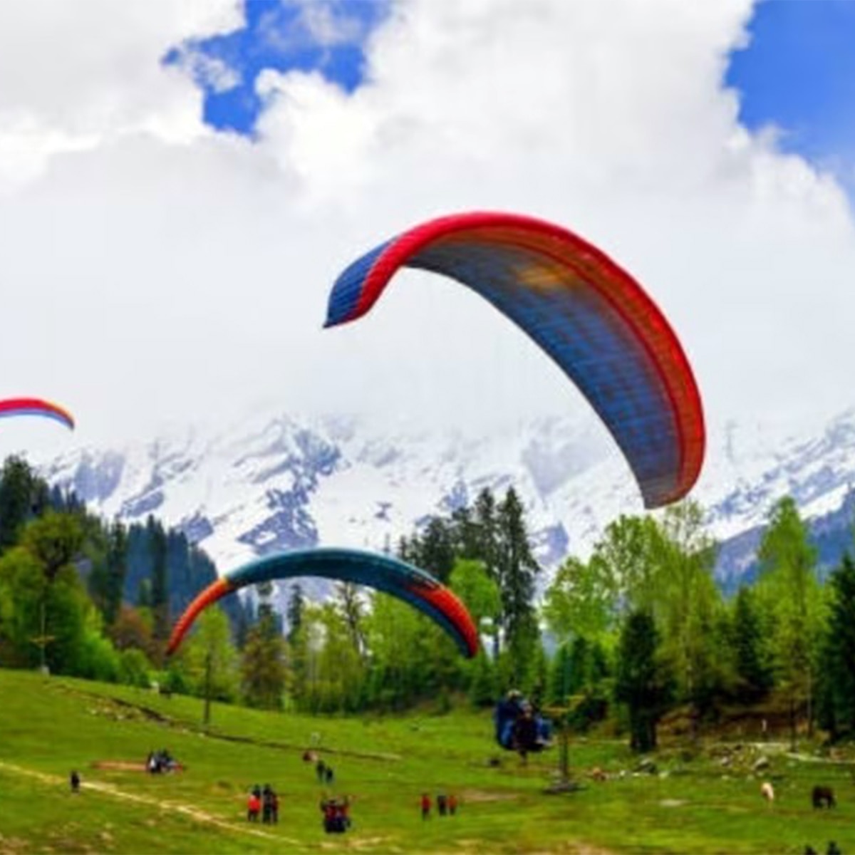 সিকিমে প্যারাগ্লাইডিং