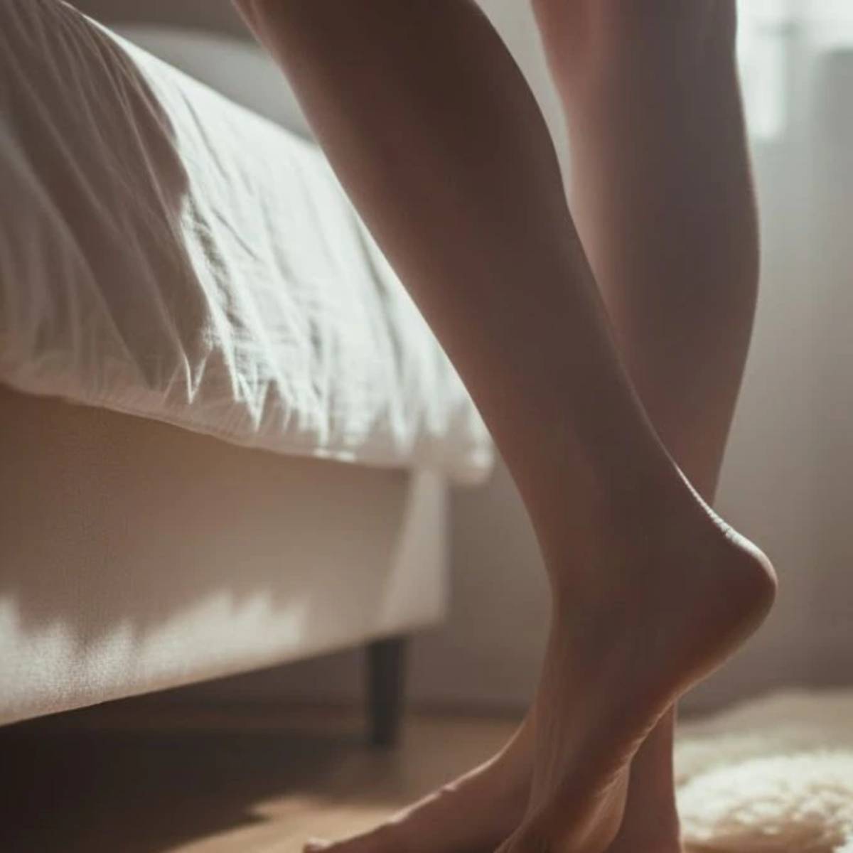 ২. মাটিতে পা ফেলা: বাস্তুশাস্ত্রে পৃথিবীকে 'মা' হিসেবে গণ্য করা হয়। জোরে মাটিতে পা ফেলা বা রাগের বশে বিছানা থেকে ওঠা অশুভ বলে মনে করা হয়। এমনটা করলে বাড়িতে নেতিবাচক শক্তি বৃদ্ধি পায় এবং আর্থিক সমস্যা দেখা দিতে পারে। (ছবি: পিক্সাবে)