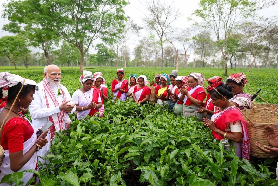 PM Modi Tea Garden Visit