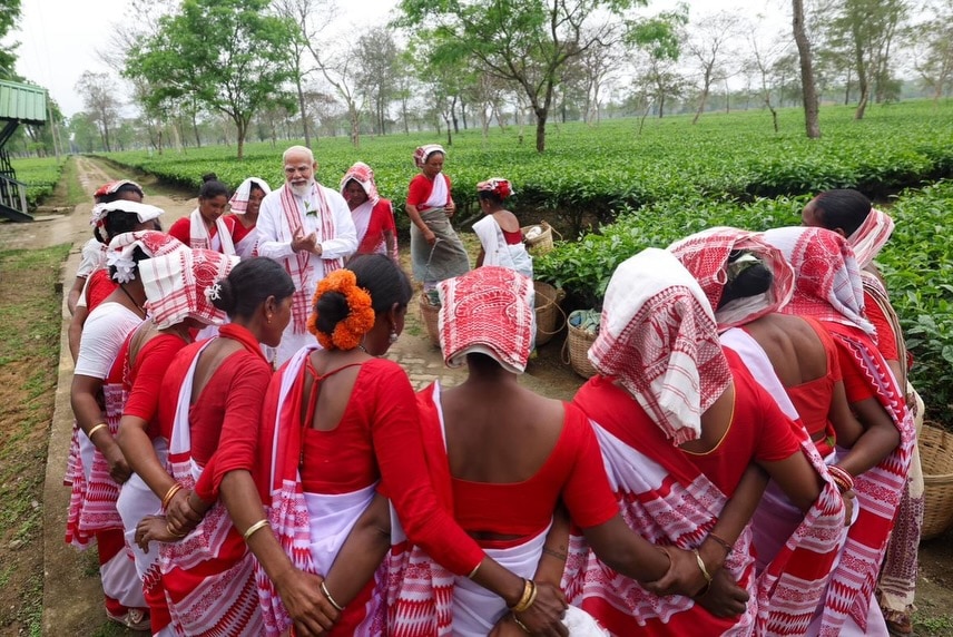 PM Modi Tea Garden Visit