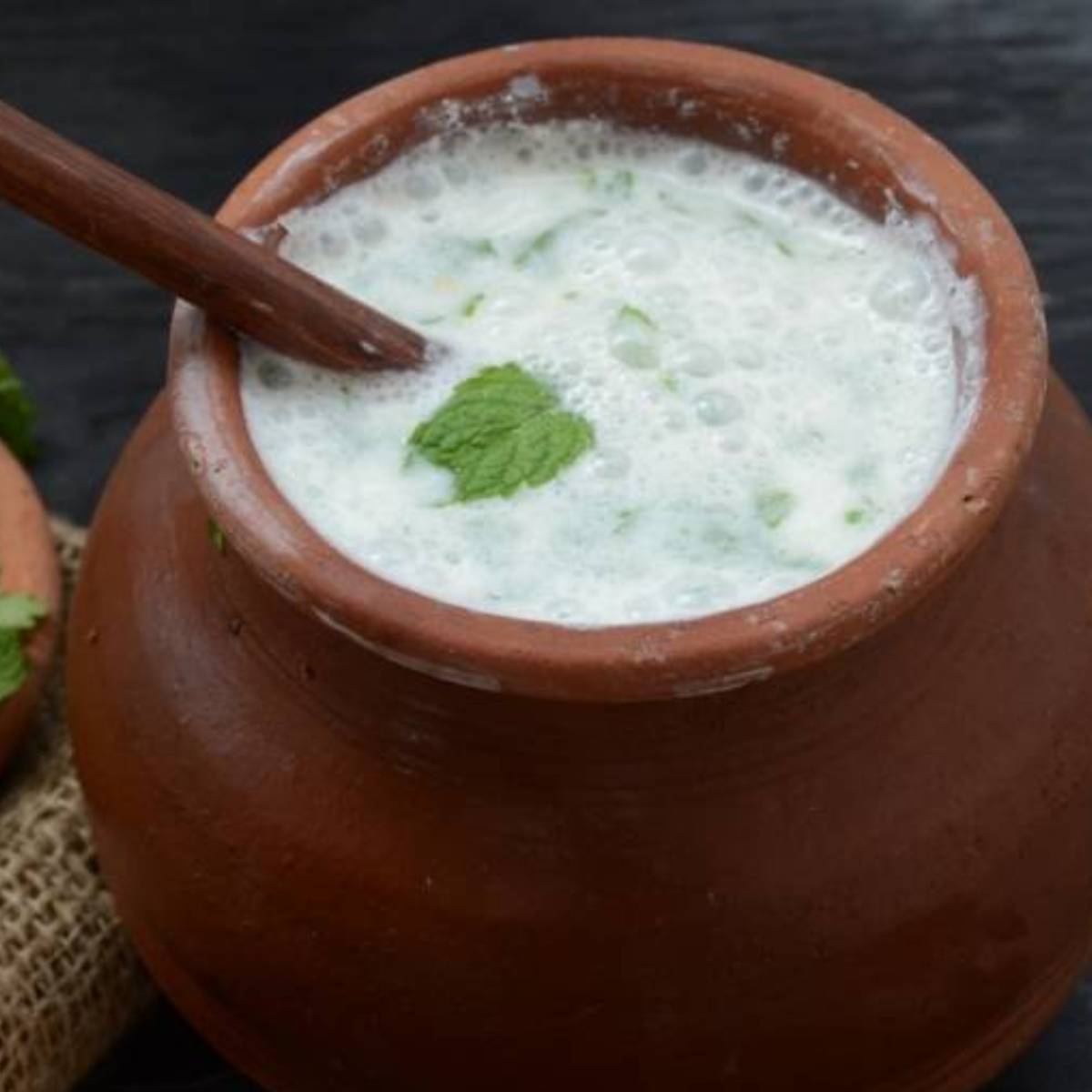 গ্লাসে বরফের টুকরো দিন, বাটার মিল্ক ছেঁকে নিন এবং তাজা পুদিনা পাতা দিয়ে সাজিয়ে পরিবেশন করুন।