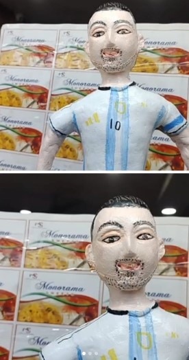 বিশ্বকাপের আবহে অন্য রূপে মেসি