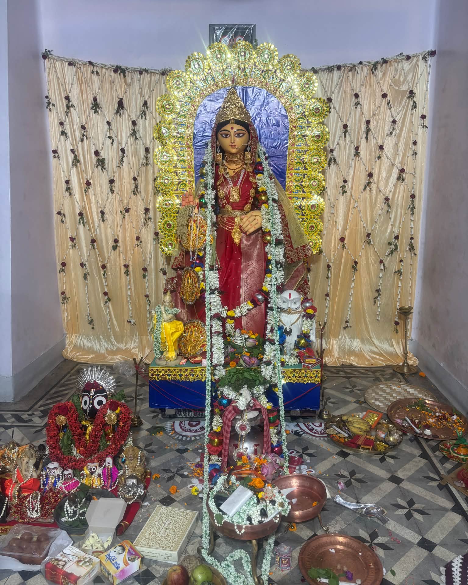 Lokkhi Puja At Uttam Kumar Place Lokkhi Puja At Uttam Kumar Place