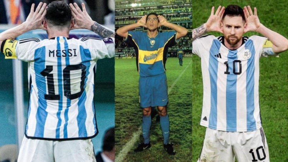 Lionel Messi Celebration: গোল করে বিশেষ সেলিব্রেশন মেসির, হঠাৎ মনে করালেন রিকোয়েলমেকে, কেন? - fifa world cup 2022 lionel messi imitates juan Roman Riquelme celebration after scoring the goal ...