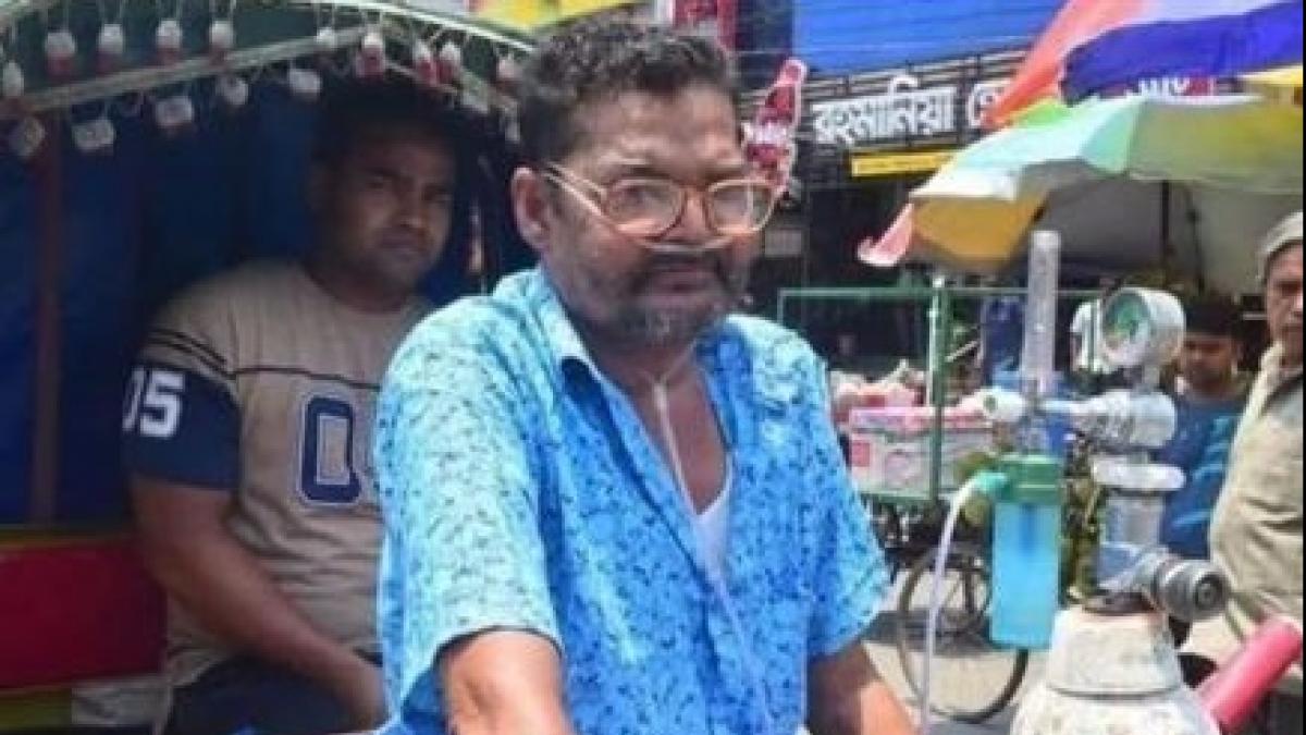 Bangladesh Viral ভিক্ষে করতে নারাজ, নাকে অক্সিজেনের নল নিয়েই রিক্সা