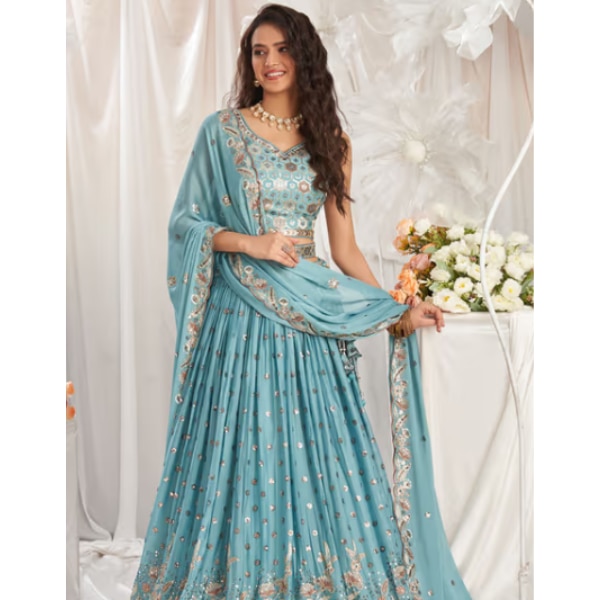 Panchhi Turquoise Blue Sequin Embroidery Semi-Stitched Lehenga Choli and Dupatta, ₹17,999 https://akm-img-a-in.tosshub.com/lingo/brt/images/photo_gallery/202510/panchhi.png