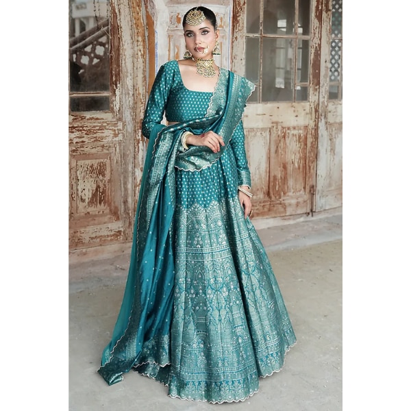 Safaa Turquoise Vegan Silk Zari Work Lehenga Set, ₹51,999 https://akm-img-a-in.tosshub.com/lingo/brt/images/photo_gallery/202510/untitled_design_-_2025-10-28t162507.768.png