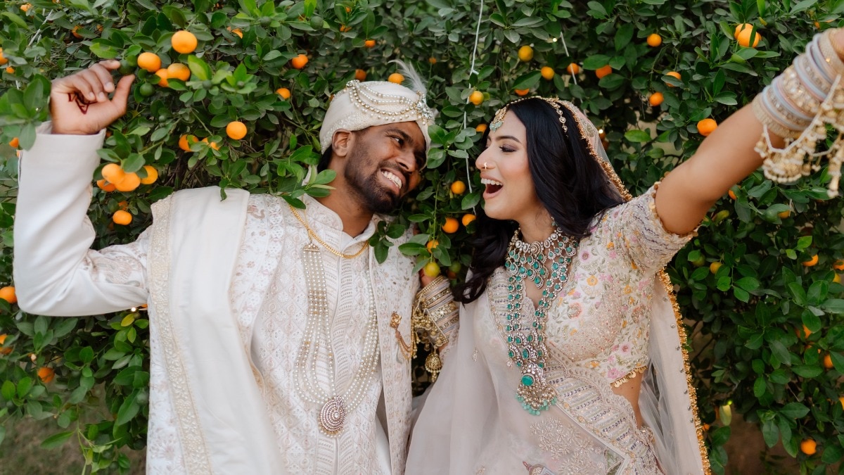 Monika and Adrison's celebrations began from Goa beaches to sunset pheras in Delhi