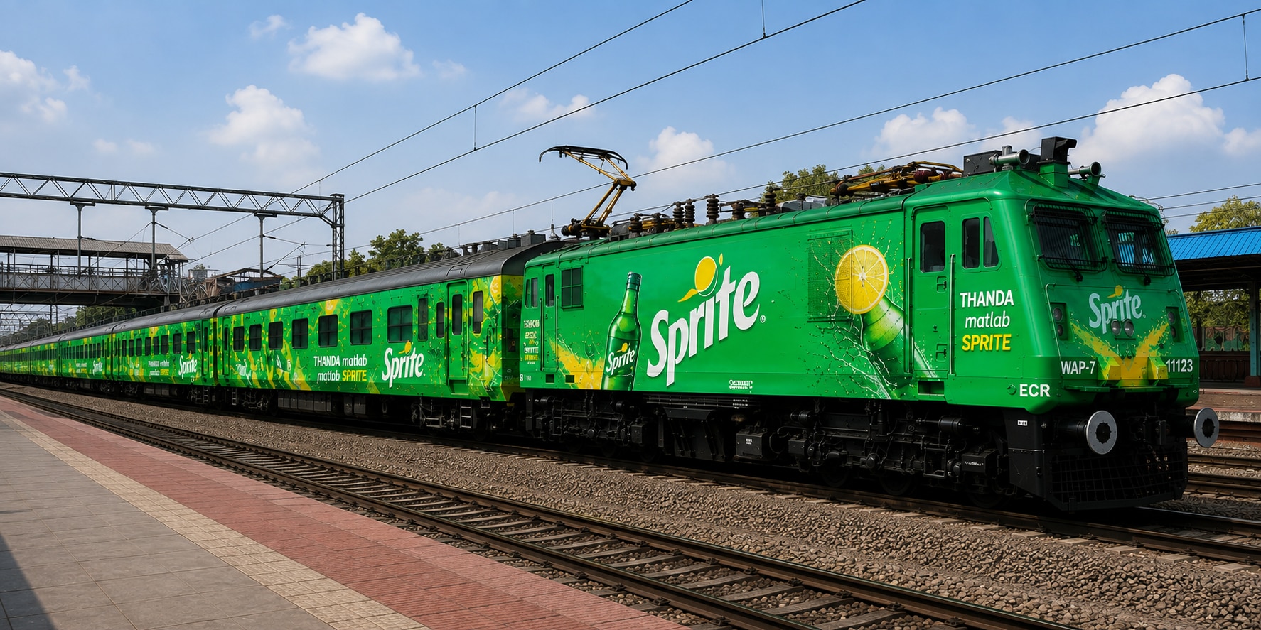 Tejas Express Sprite branding